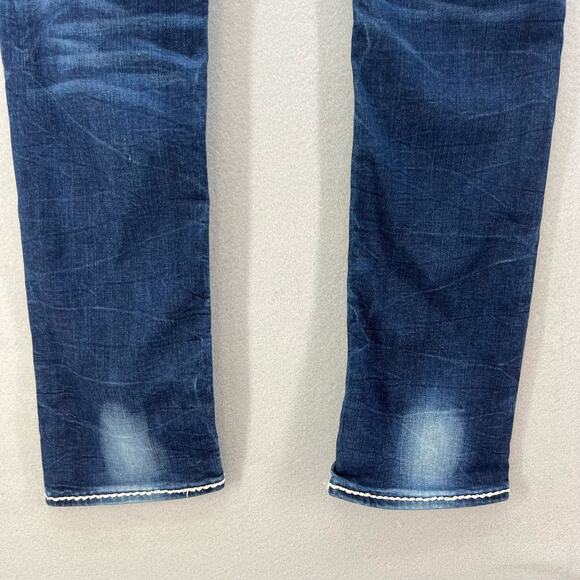 Rock Revival Women's Jeans Size 27 (4) Avery Straight Biker Moto Bling Crystal - Picture 10 of 16